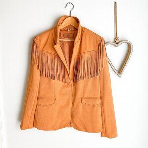 Anthropologie BLANKNYC FREE BIRD Western FRINGE Cowgirl MEDIUM Camel Brown